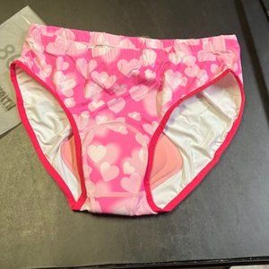 K898 Women's Pink Hearts/Love Padded Cycling Shorts XXL NWT